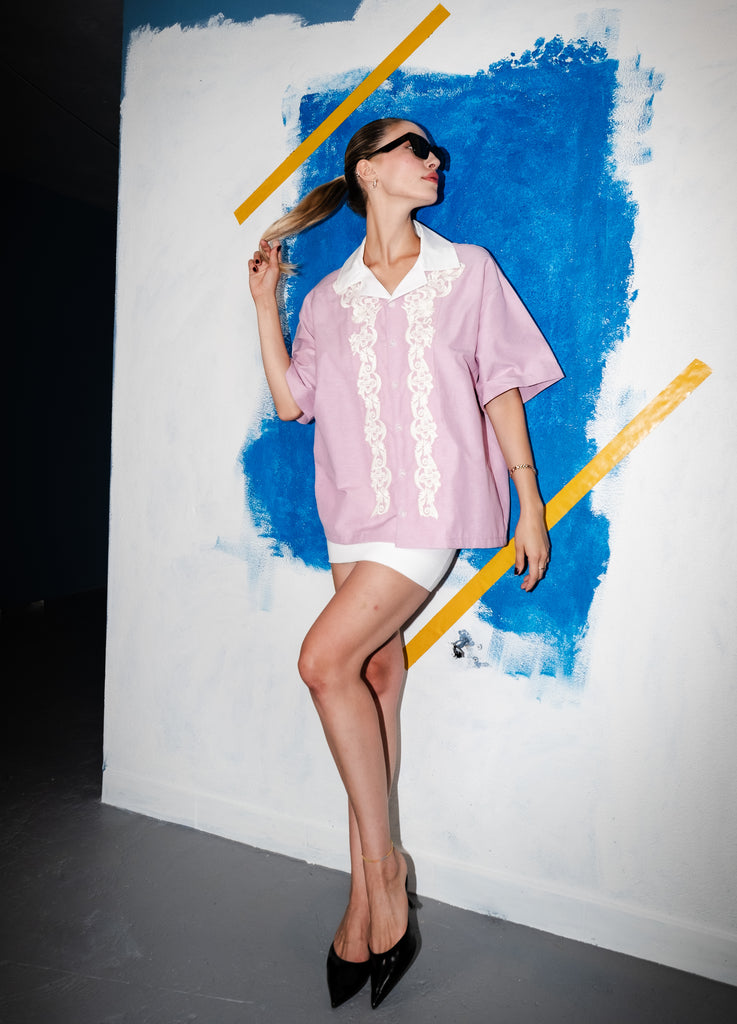 UNISEX EMBROIDERIED OVERSIZED SHIRT 010