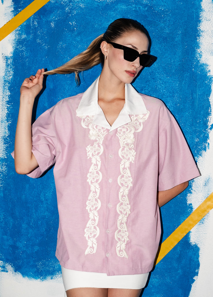 UNISEX EMBROIDERIED OVERSIZED SHIRT 010