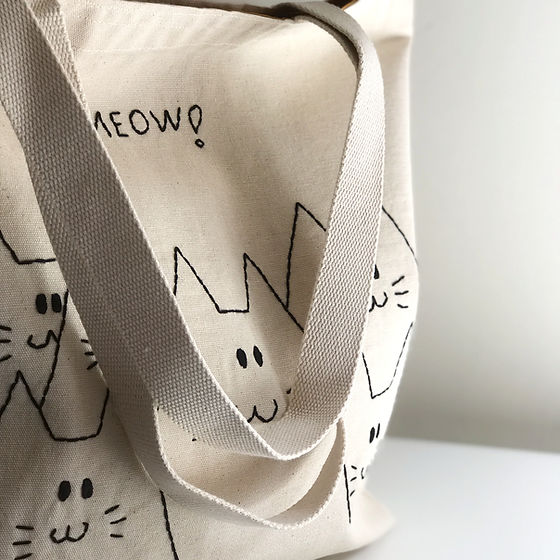 Meow Large Tote Çanta