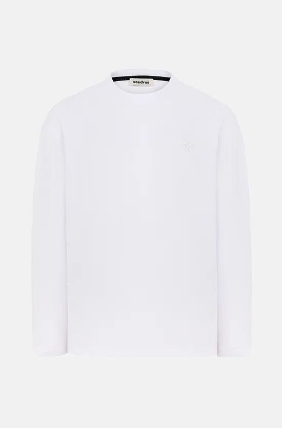 Unisex Cotton White Long Sleeve Tee