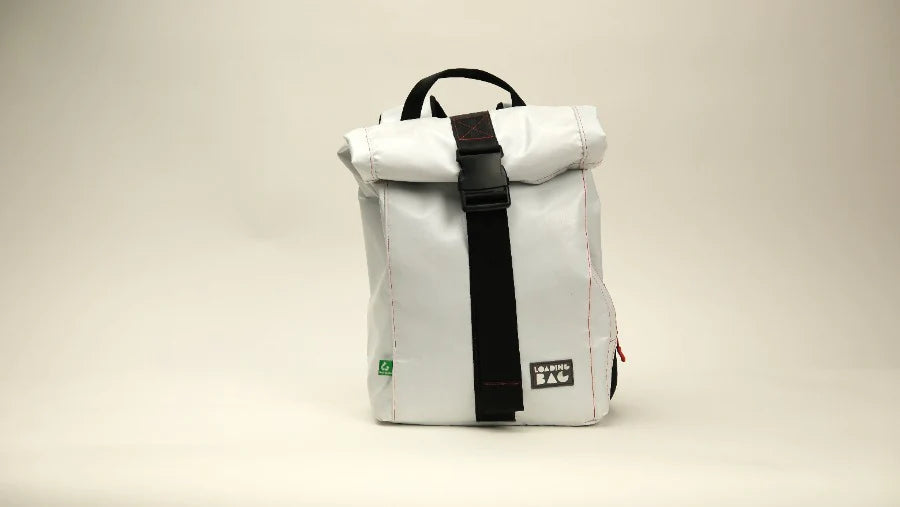 White Urban Rolltop Backpack