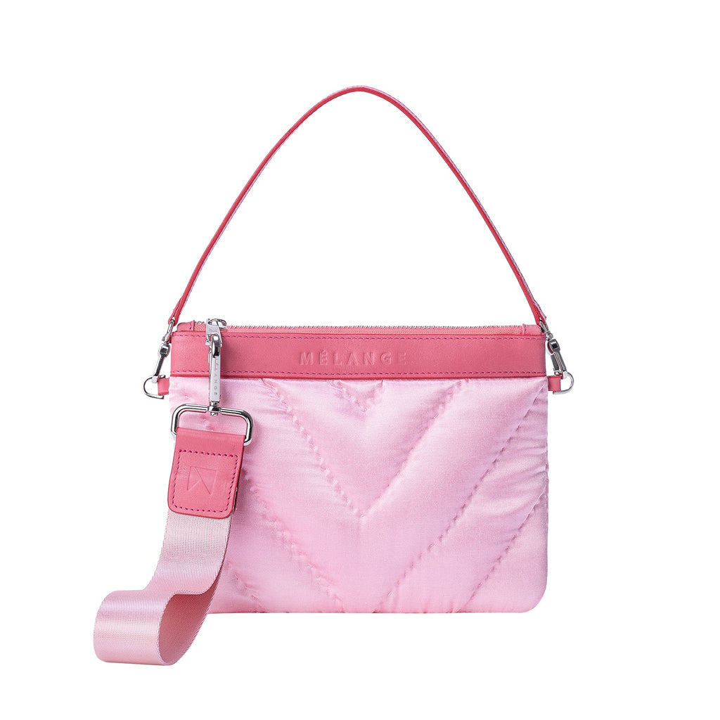 Silk Mini Clutch Bag Pink ZigZag