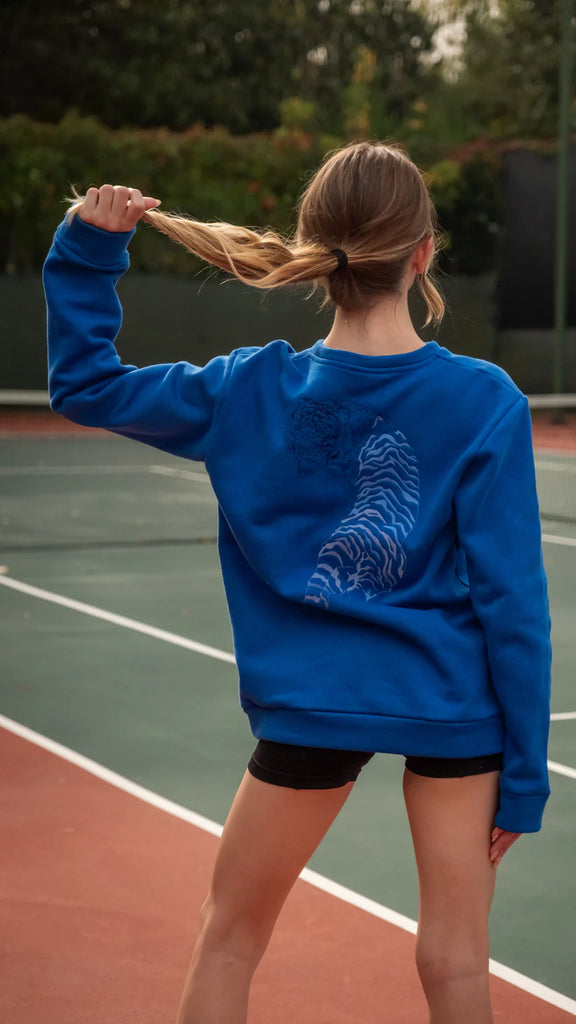 Lacivert Kaplanlı Sweatshirt