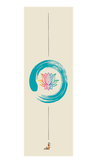 Reflect Series 4.1 mm Enso Lotus Doğal Kauçuk Kaydırmaz Yoga Matı