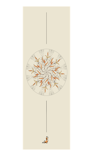 Reflect Series 4.1 mm Floral Doğal Kauçuk Kaydırmaz Yoga Matı