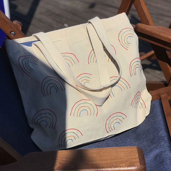 Rainbow Large Tote Çanta