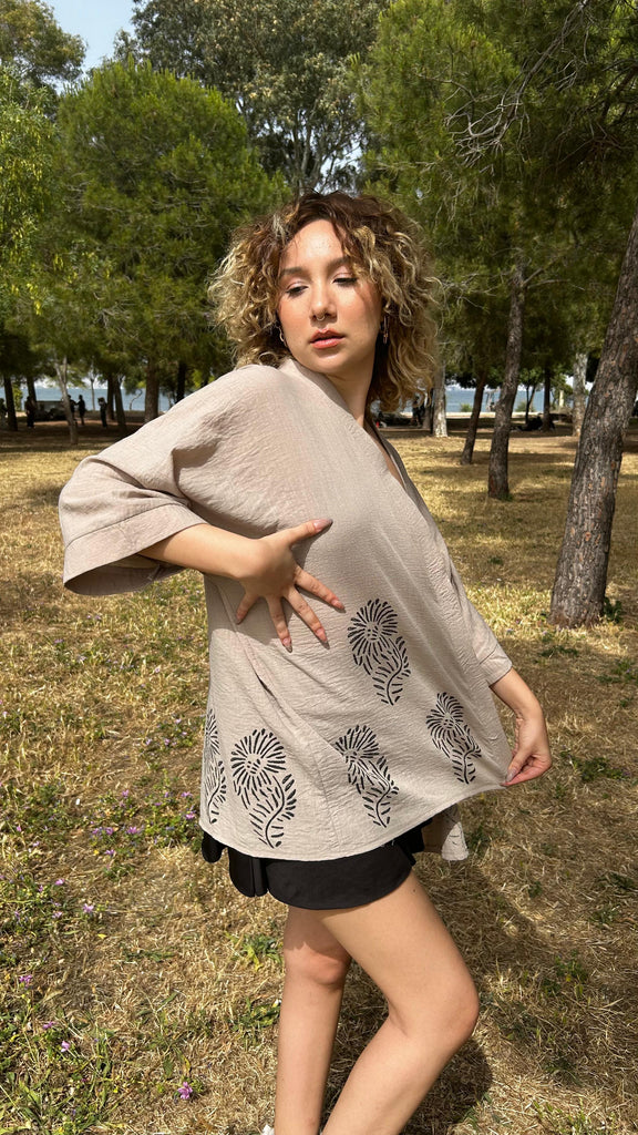 CAMEL KIMONO